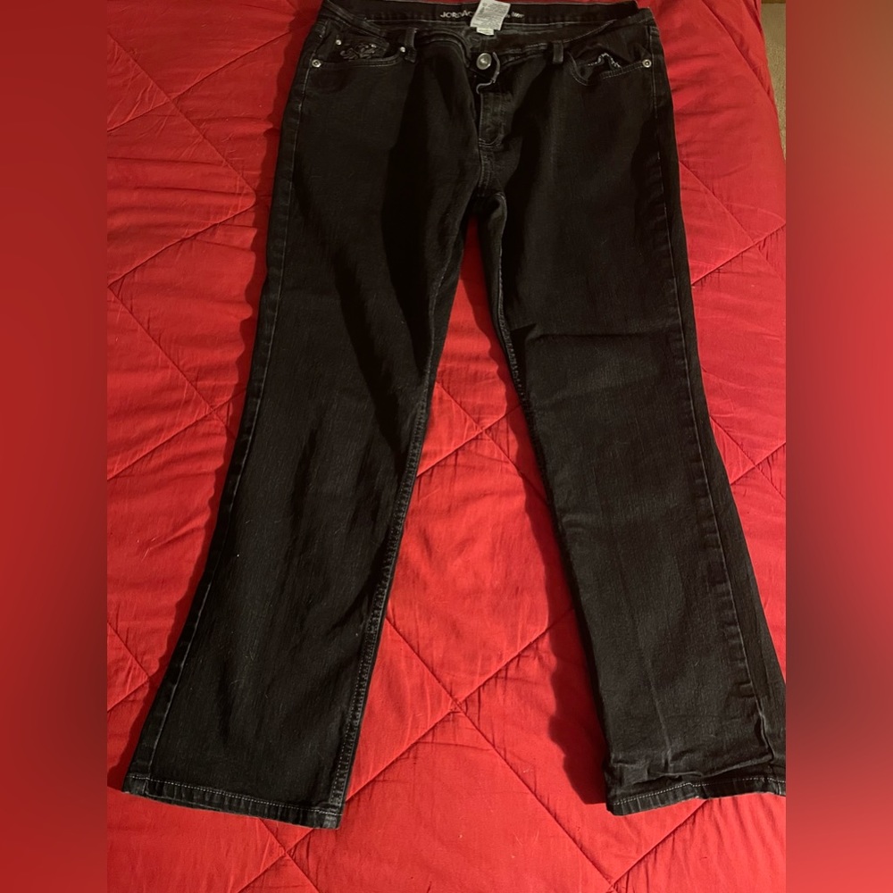 Jordache Premium Black Straight Leg Jeans - Women’s 16 Petite